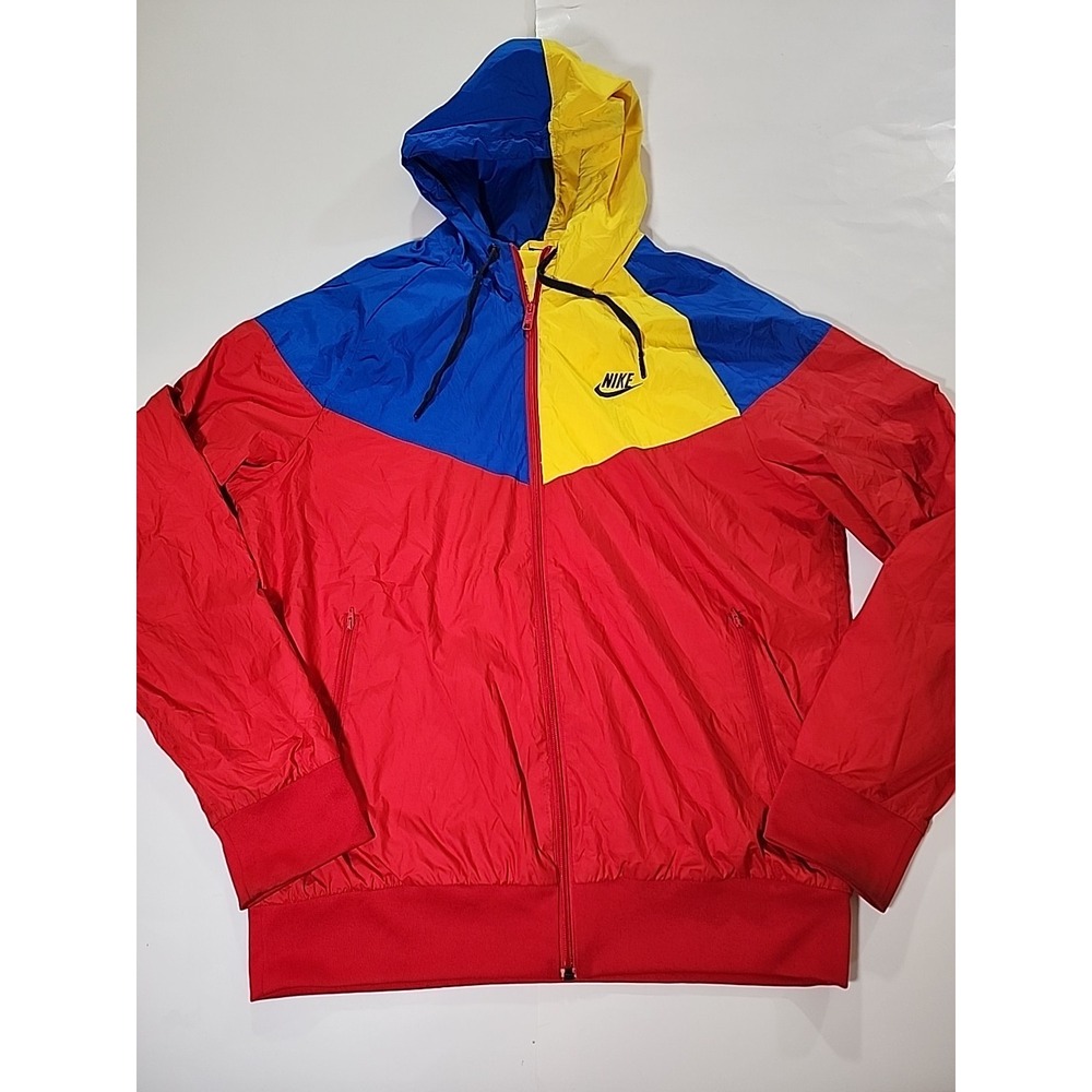 Nike Sportswear Heritage Windrunner Zip Up Jacket Size XL Multi Color‎